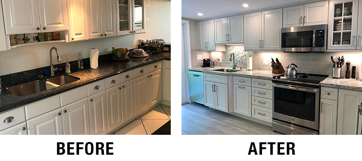 Before after kitchen remodel